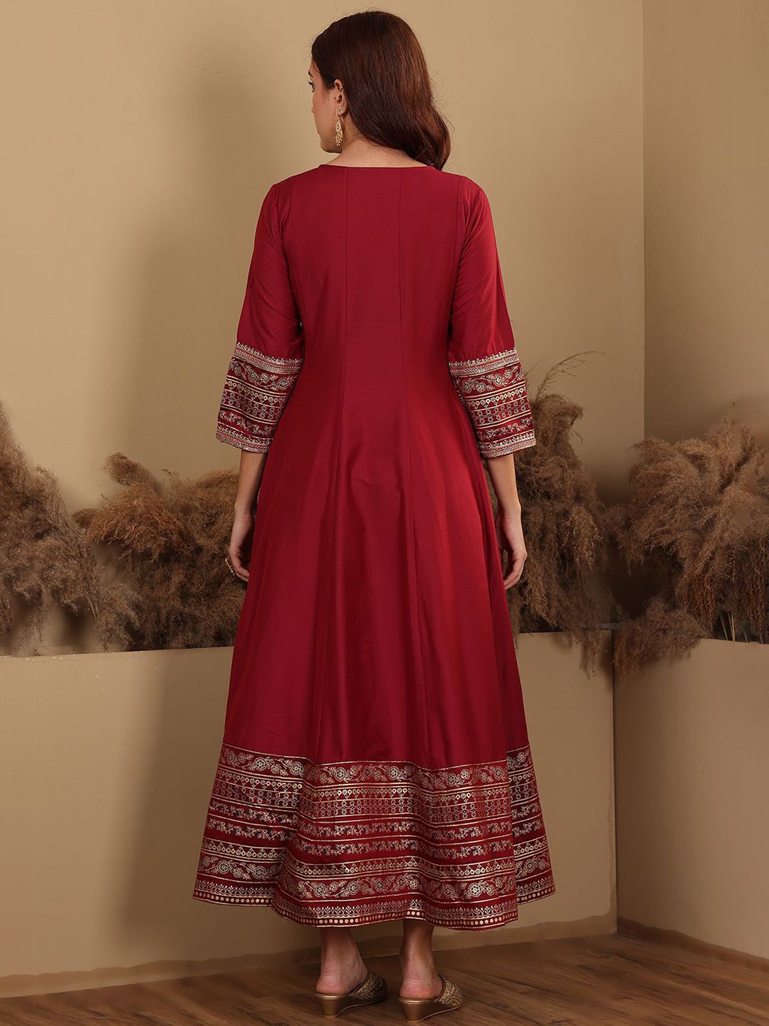 W Women Ethnic Motifs Fit & Flare Maxi Dress