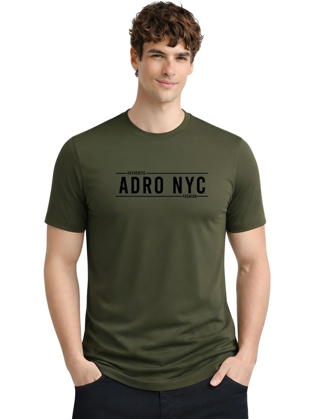 ADRO Men Typography Printed T-shirt