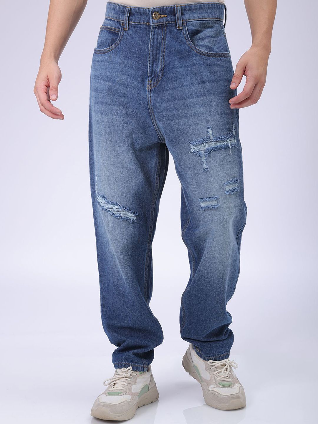 The Indian Garage Co Men Tapered Fit Light Fade Jeans