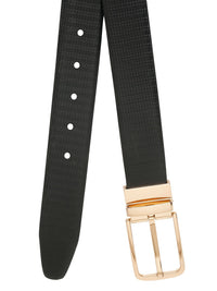 Teakwood Leathers Men Textured Leather Reversible Formal Belt