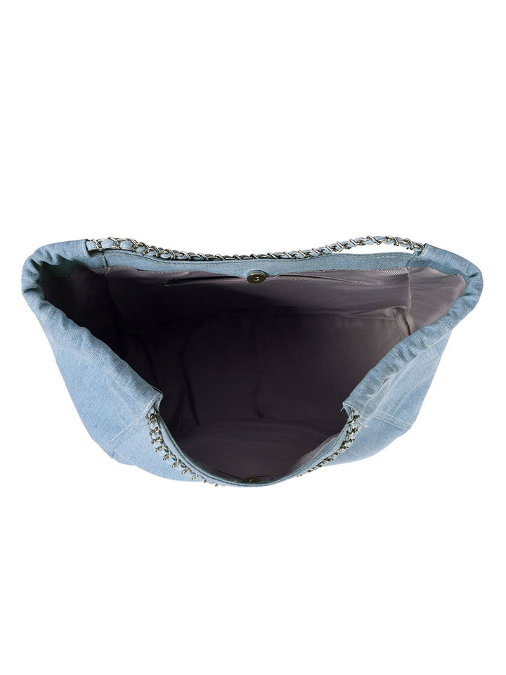 Lino Perros Denim Structured Shoulder Bag