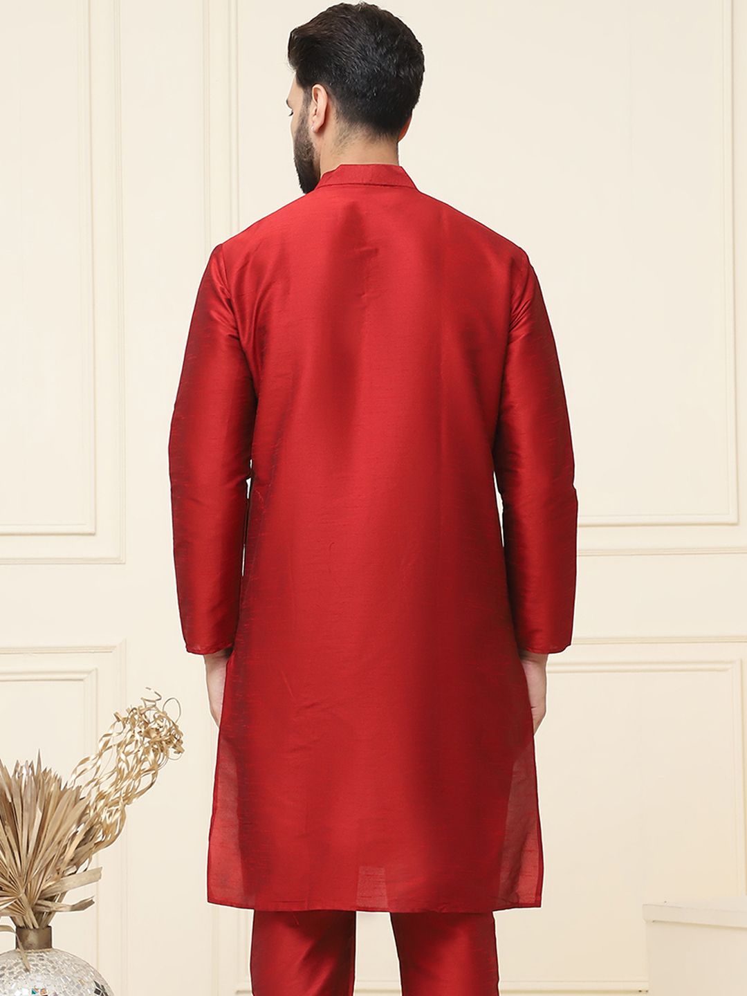 SOJANYA Band Collar Straight Kurta
