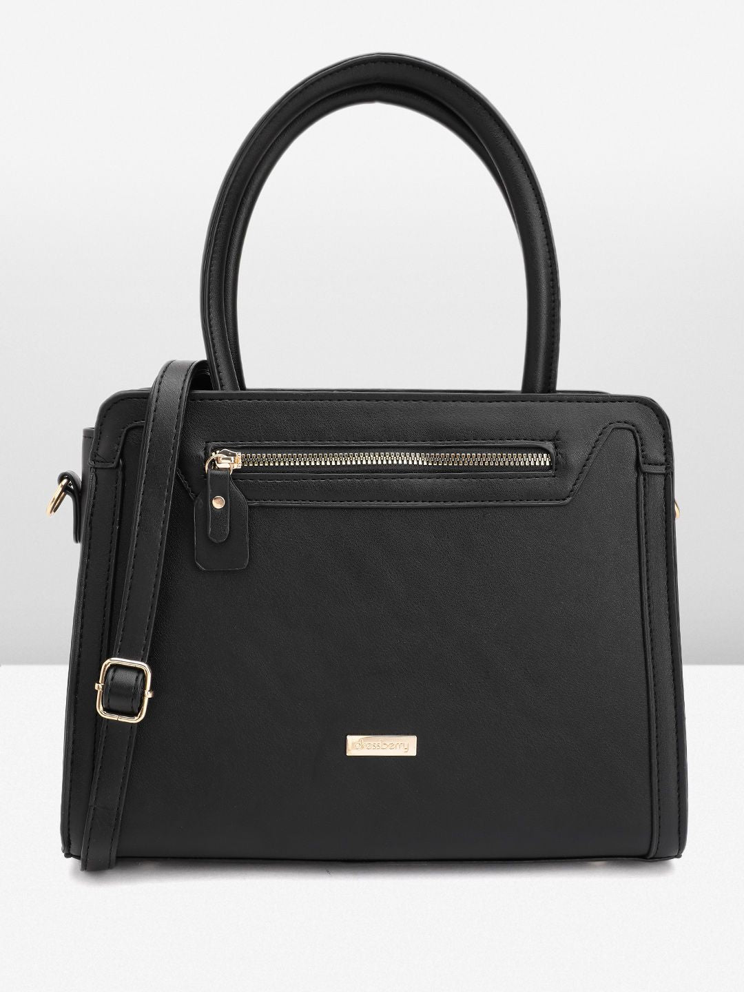 DressBerry Structured Handheld Bag with Detachable Sling Strap