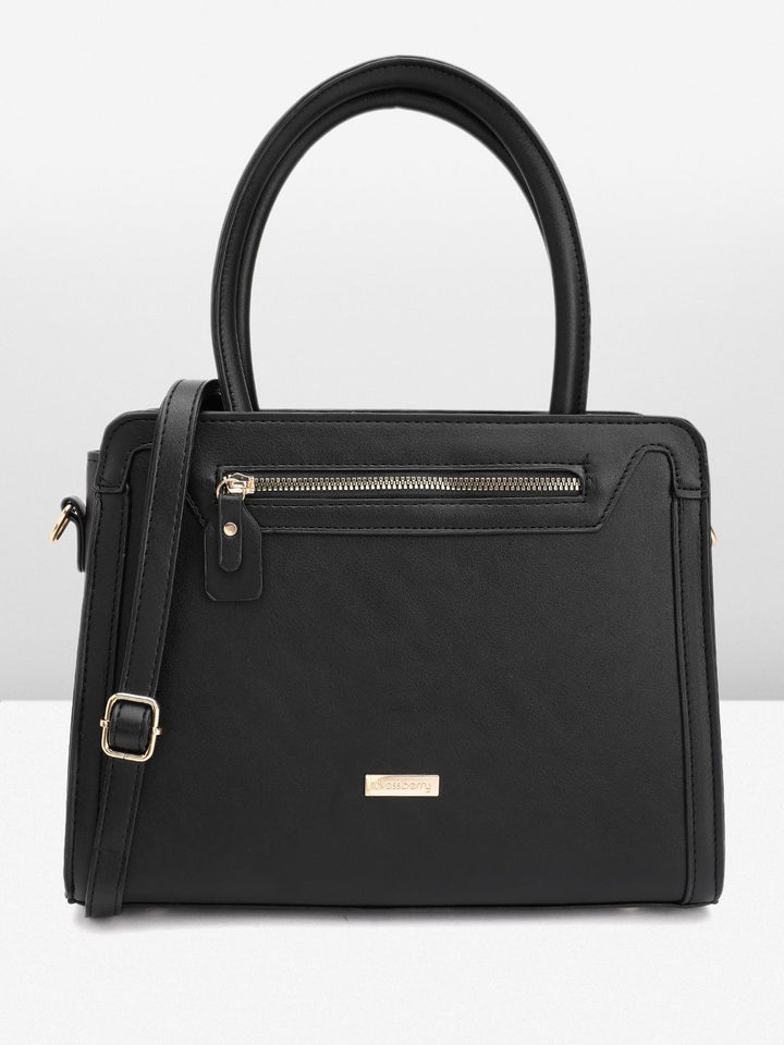 DressBerry Structured Handheld Bag with Detachable Sling Strap