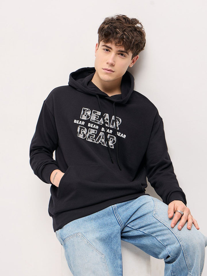 The Bear House Men Typography Printed Cotton Sweatshirt