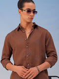 The Indian Garage Co Men Relaxed Fit Dobby Textured Resortwear Shirt