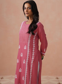House of Chikankari Women Ethnic Motifs Embroidered Thread Work Kurta