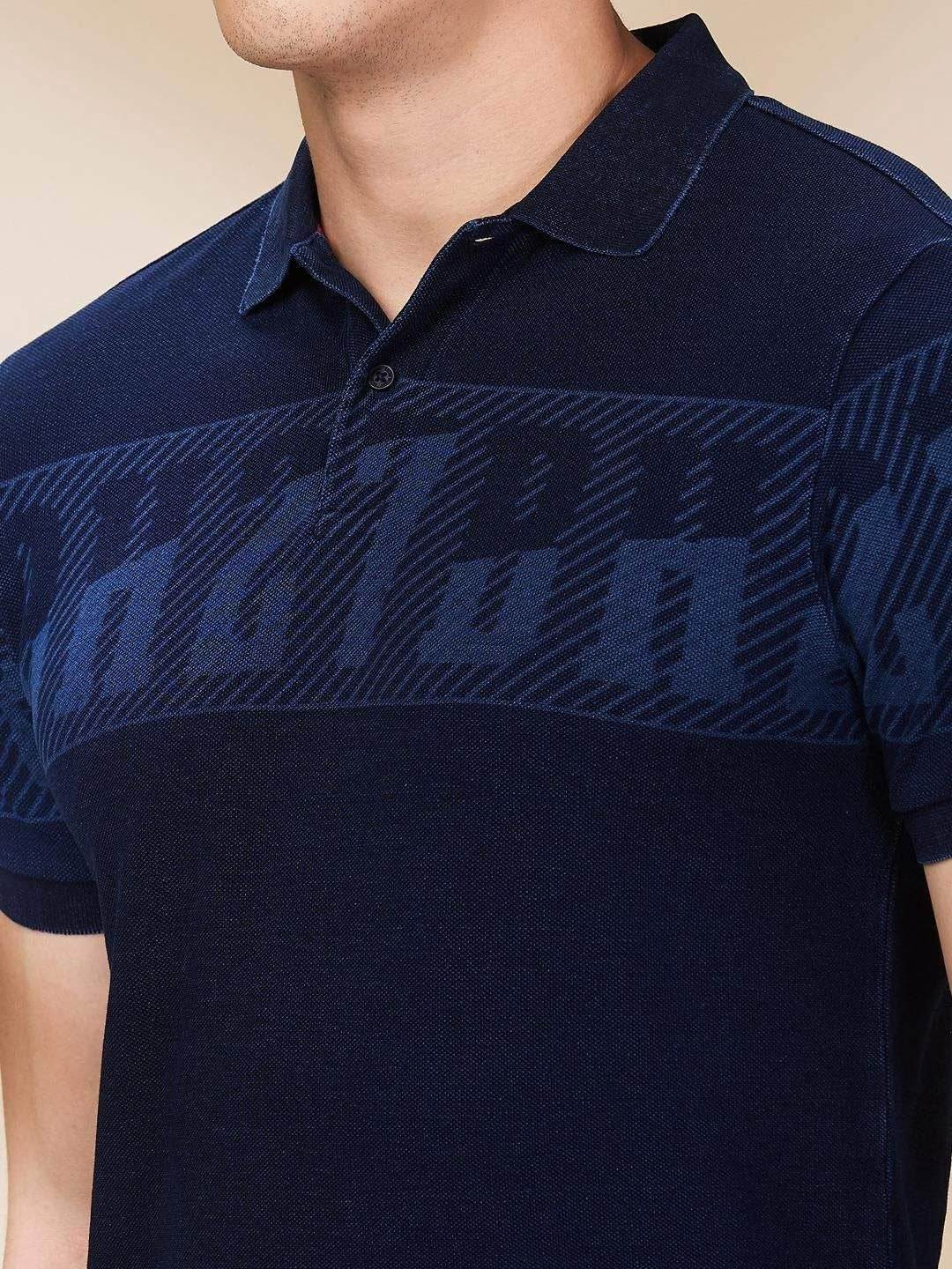 Being Human Men Typography Printed Polo Collar Cotton Slim Fit T-shirt