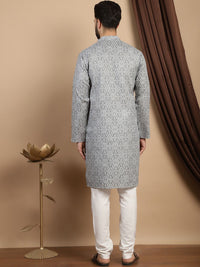 Anouk Geometric Printed Regular Pure Cotton Straight Kurta With Pyjamas