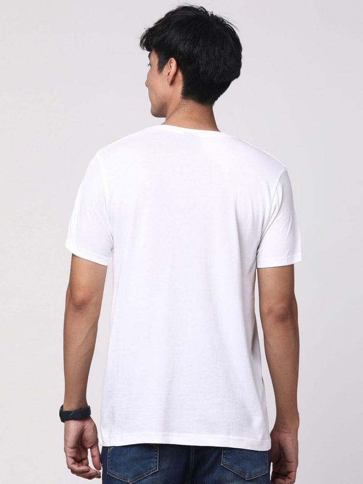 ADRO Men Pack of 3 Typography Printed Round Neck Cotton T-shirts