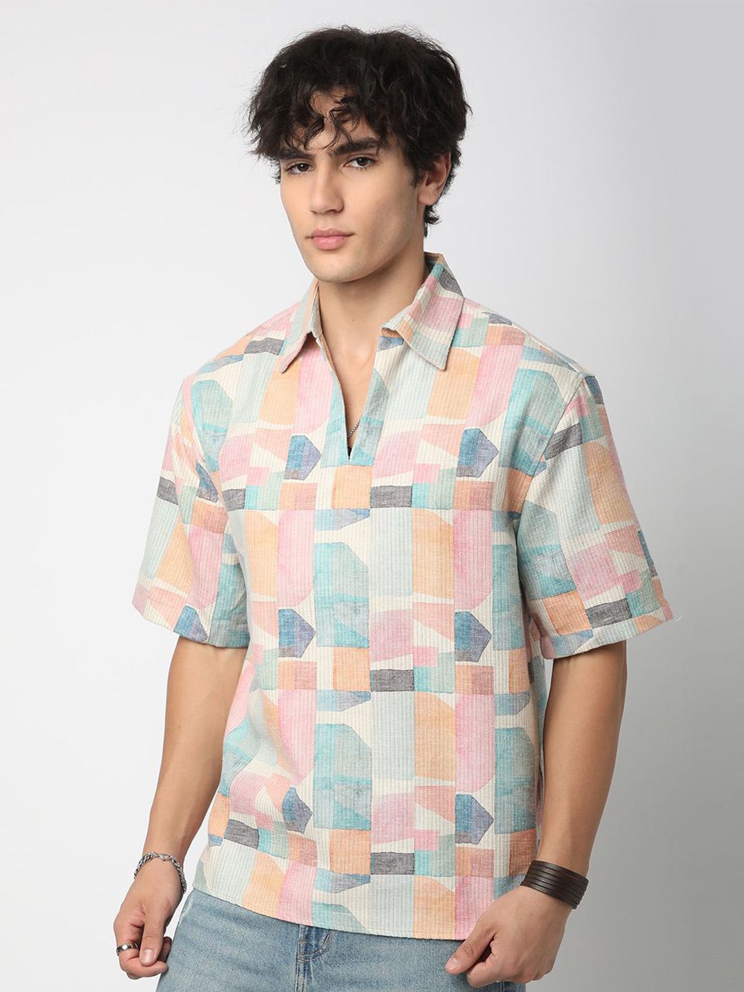 VASTRADO Men Classic Opaque Printed Casual Shirt