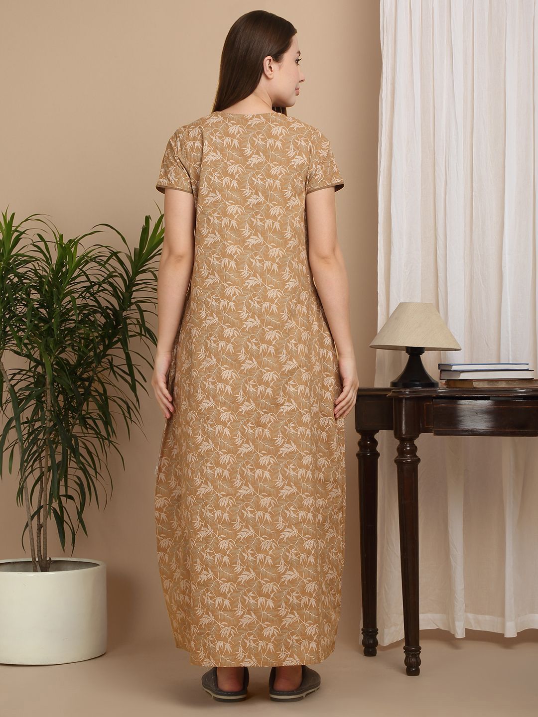 Sweet Dreams Women Printed Maxi Nightdress