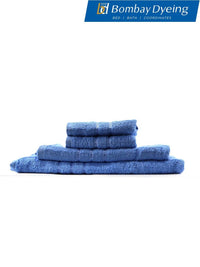 BOMBAY DYEING Turquoise Blue 4 Piece Cotton 400 GSM Towel Set