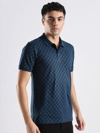 Baju-T Kapas Kolar Polo ADRO Berpetak