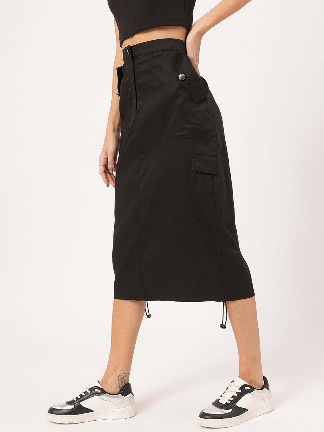 DressBerry Utility Uprising Parachute Cargo Straight Midi Skirt