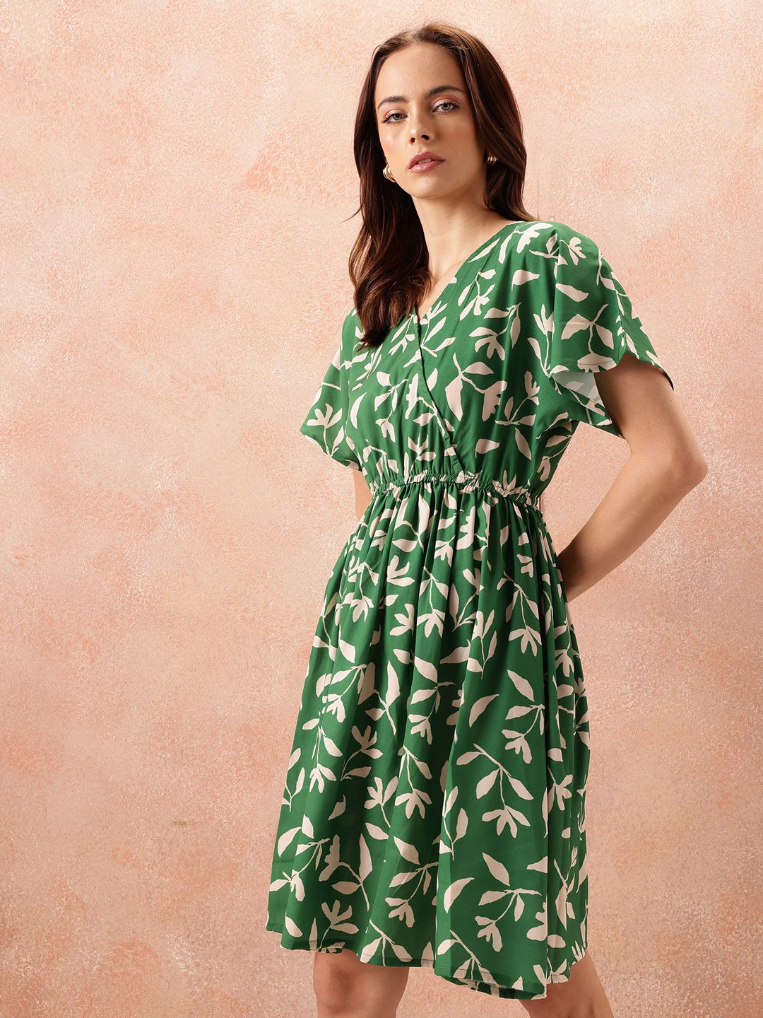 all about you Floral Print Wrap Dress