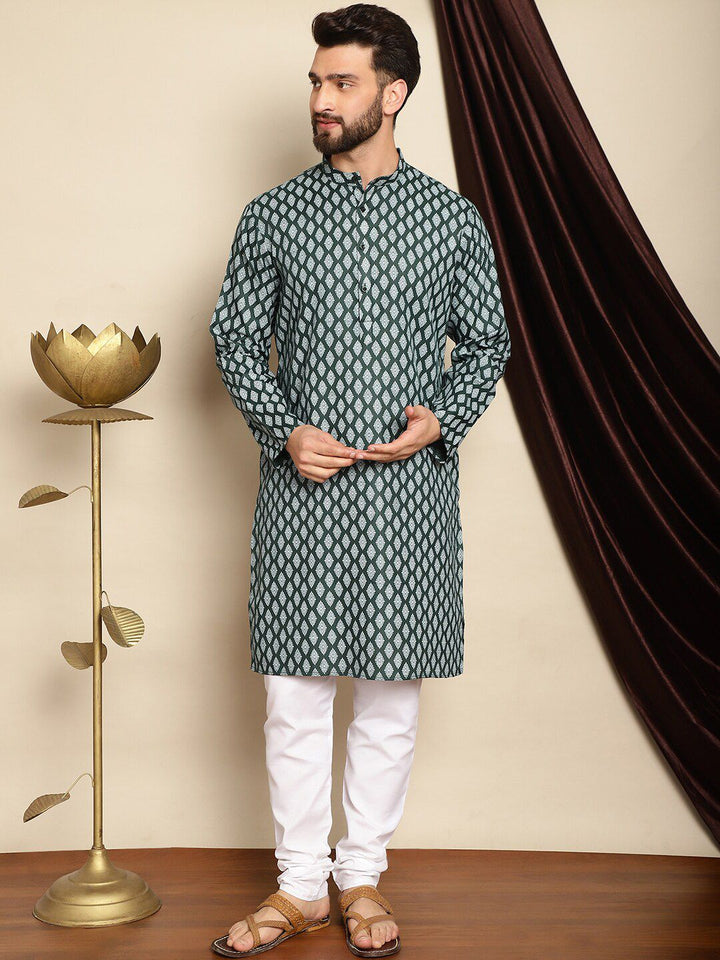 Anouk Ethnic Motifs Printed Kurta With Churidar