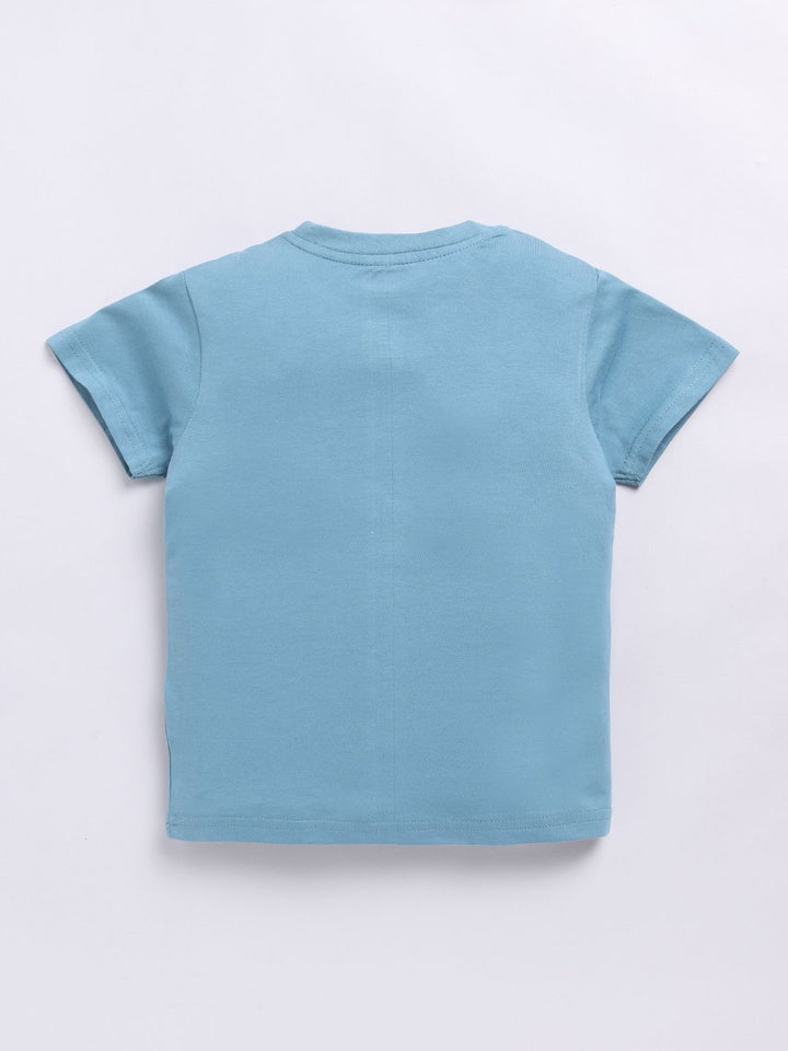 Happy Faces Boys Pure Cotton Typography Printed T-shirt