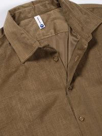 Thomas Scott Men Premium Spread Collar Textured Slim Fit Casual Shirt