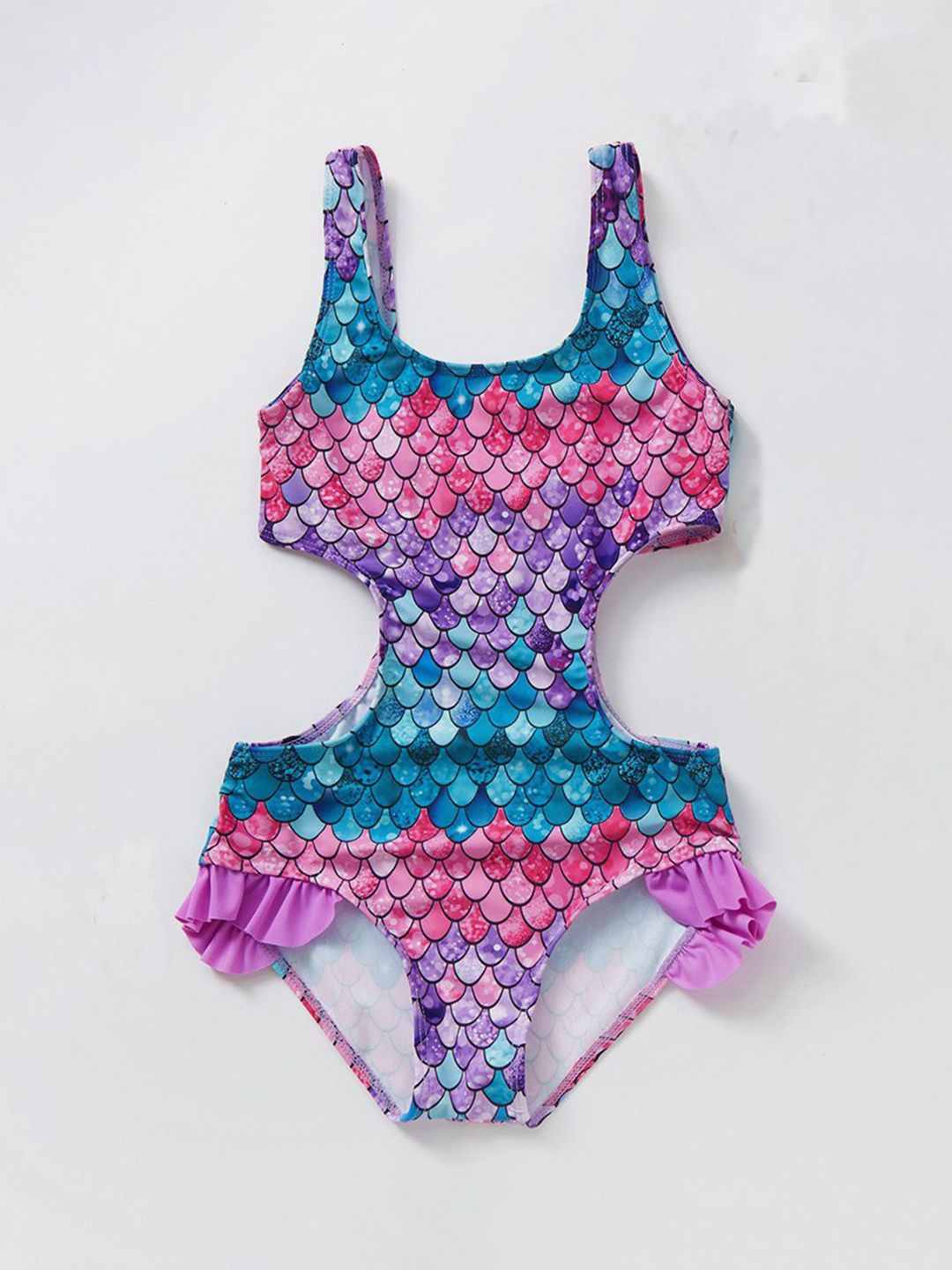 YK Girls Printed Round Neck Bodysuit