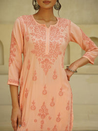 House of Chikankari Women Embroidered Thread Work Kurta