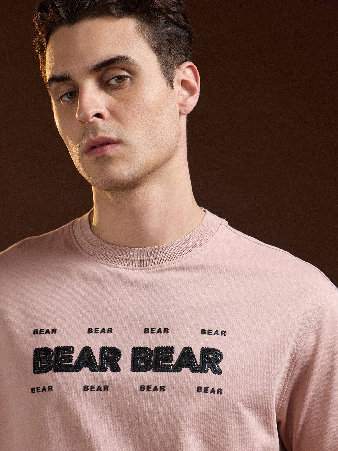 THE BEAR HOUSE Men Printed Drop-Shoulder Sleeves T-shirt
