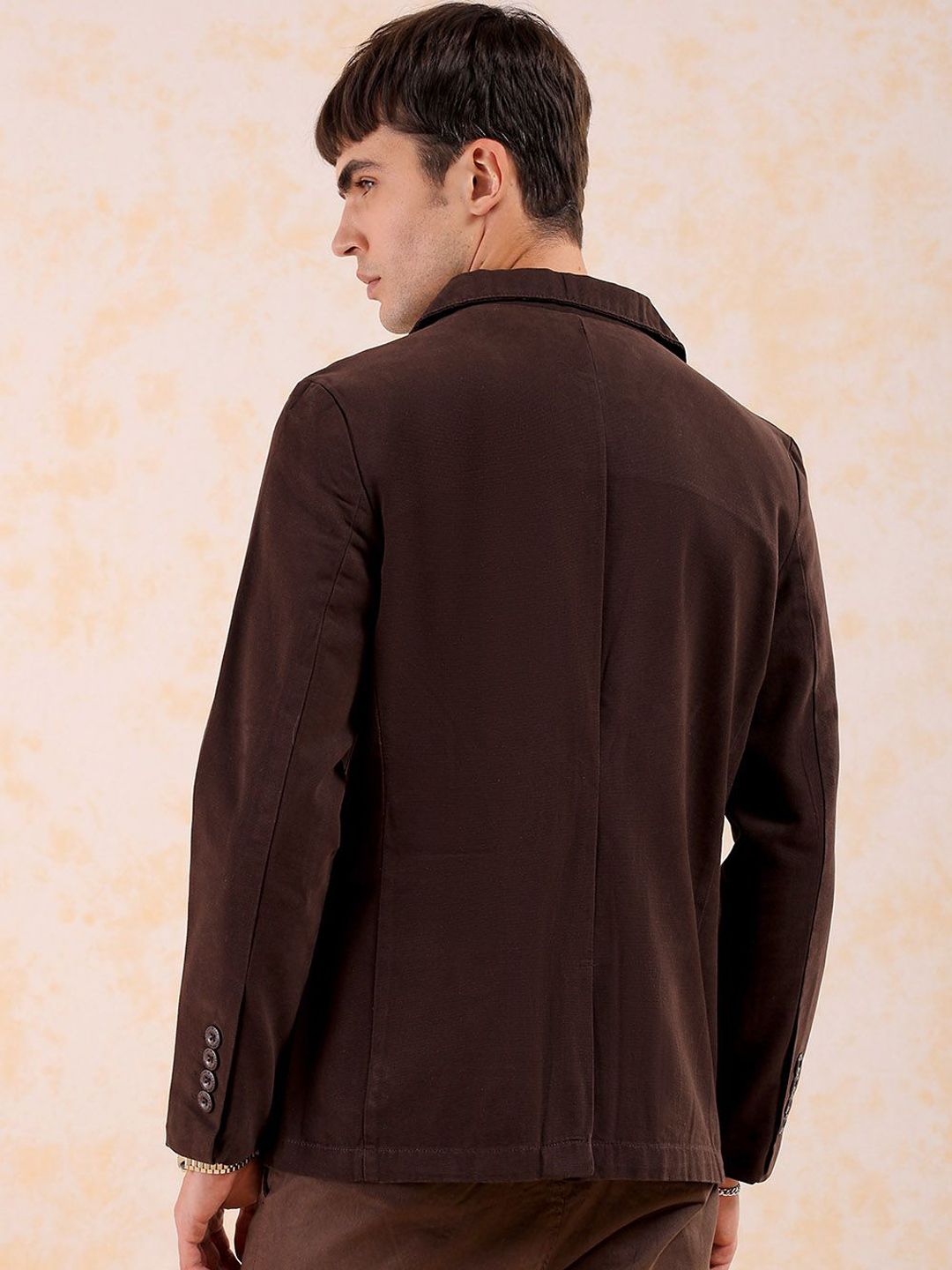 The Indian Garage Co Cotton Slim-Fit Cotton Single-Breasted Blazer