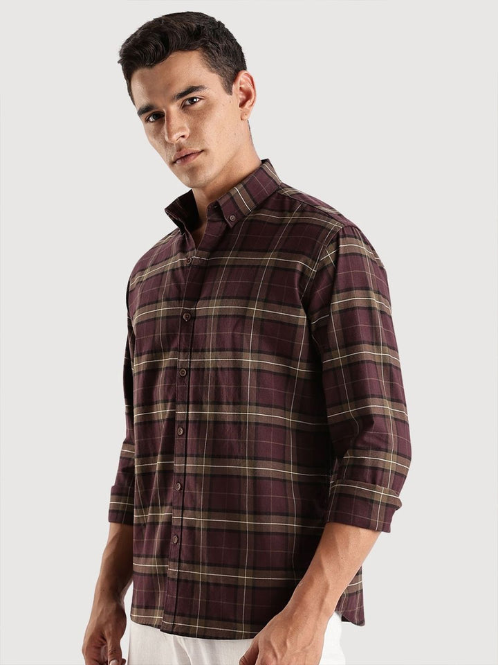 ADRO Standard Tartan Checks Baju Kasual Berpetak