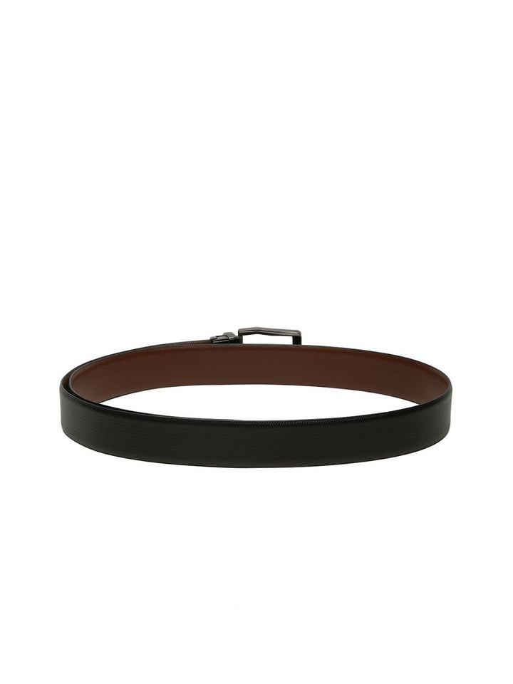 Teakwood Leathers Men Textured Leather Reversible Formal Belt