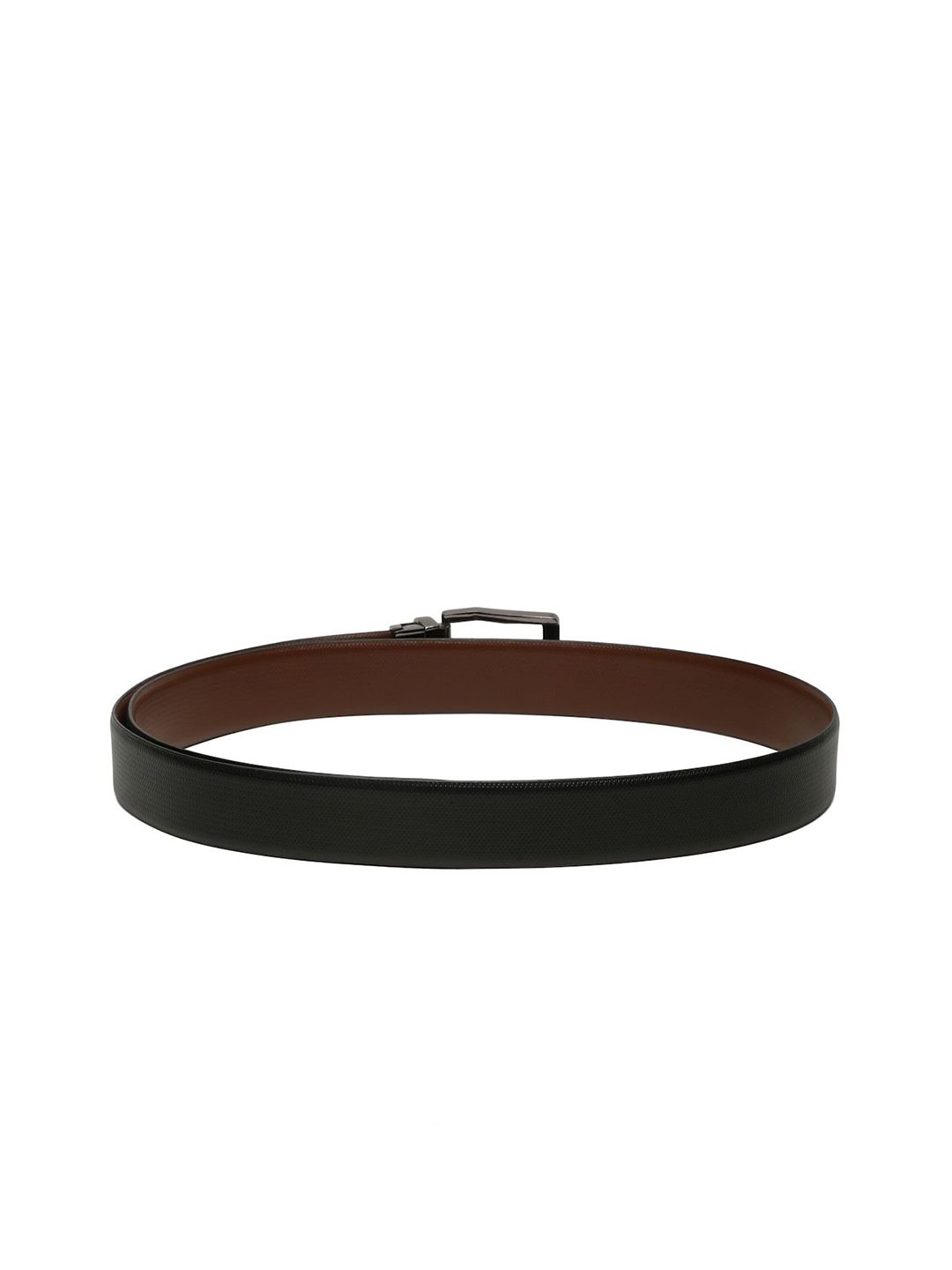 Teakwood Leathers Men Textured Leather Reversible Formal Belt