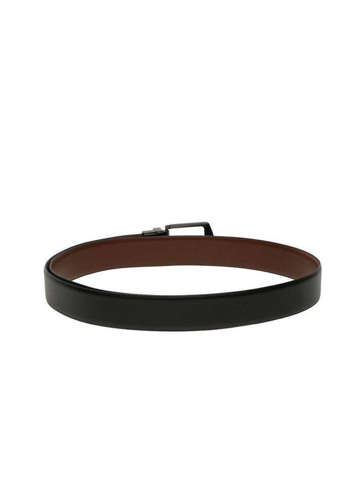 Teakwood Leathers Men Textured Leather Reversible Formal Belt