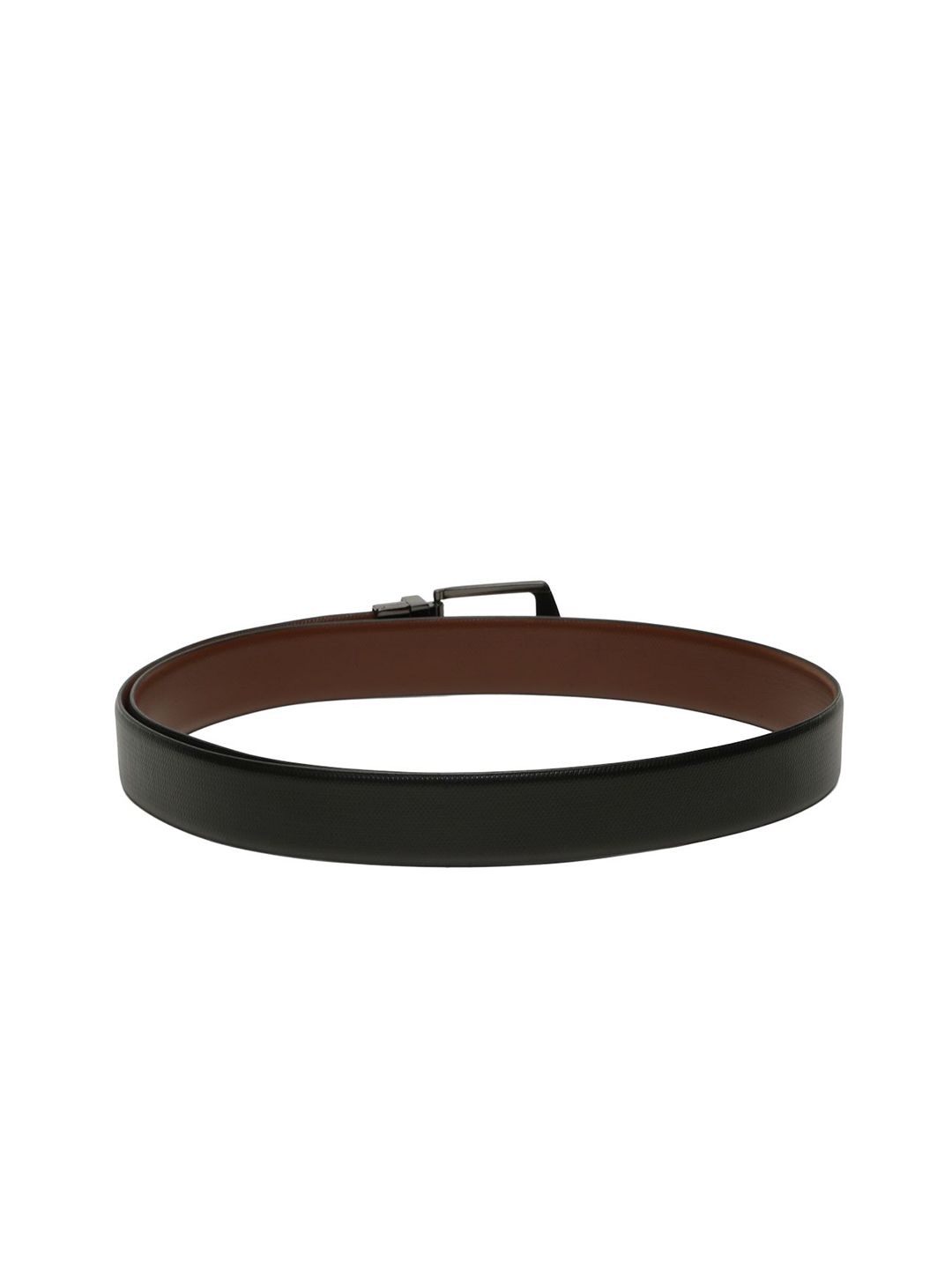 Teakwood Leathers Men Textured Leather Reversible Formal Belt