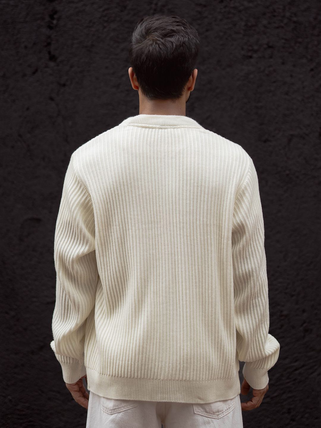 Powerlook Men Collarless Vertical Striped Casual Shirt
