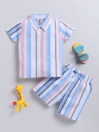Moms Love Infant Boys Striped Pure Cotton Clothing Set