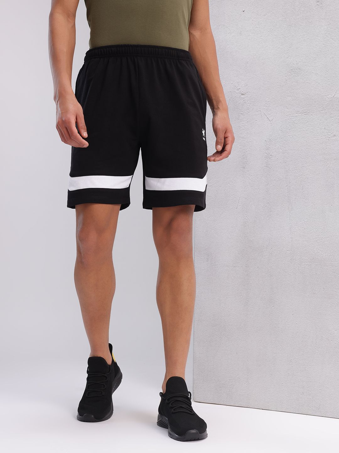 HRX by Hrithik Roshan Men Mid-Rise Colourblocked Lifestyle Shorts