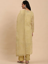 Mamicha Women Floral Printed Regular Pure Cotton Kurta with Trousers & With Dupatta