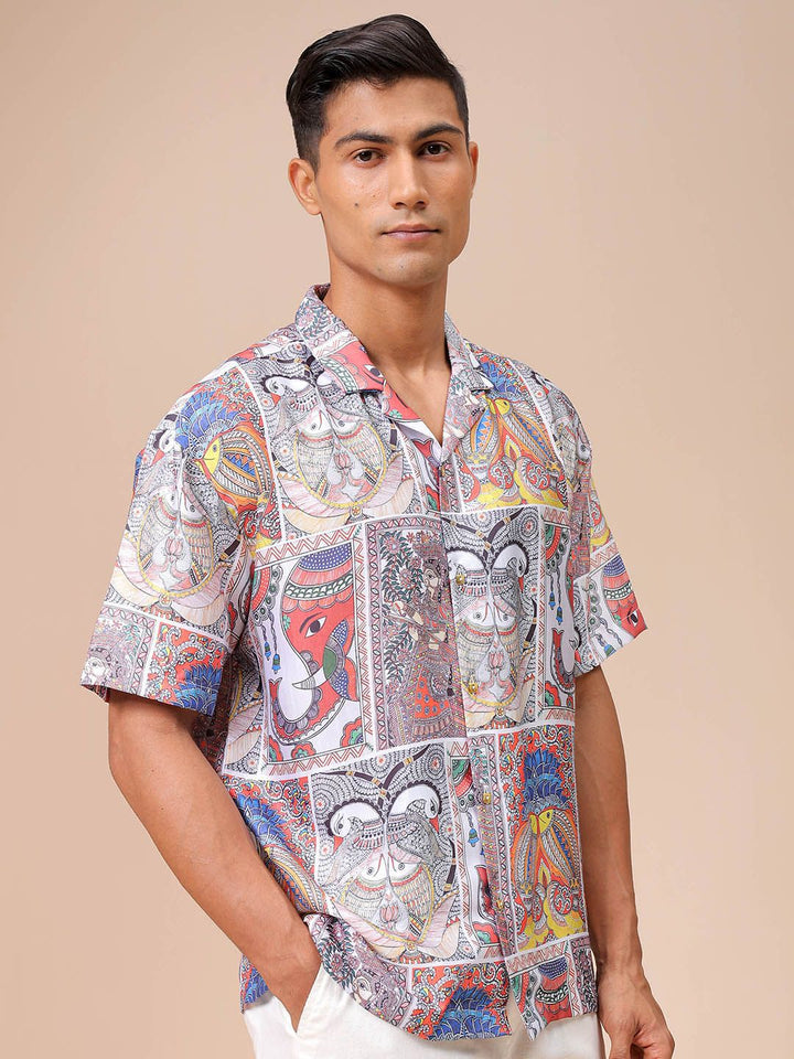 The Indian Garage Co Men Relaxed Fit Indie Printed Resortwear Shirt