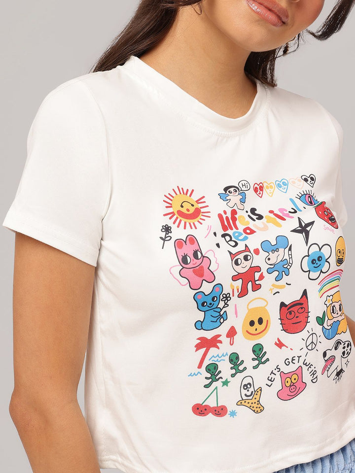 DressBerry Quirky Punk Printed T-shirt