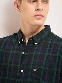 THE BEAR HOUSE Men Cotton Checked Slim Fit Casual Shirt