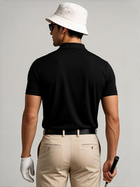 ADRO Men Black Cotton Tshirts