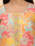 Mamicha Women Floral Printed Regular Pure Cotton Kurta with Palazzos & With Dupatta