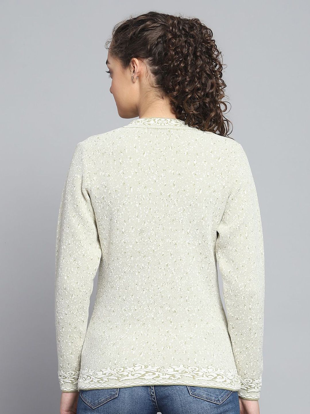 Monte Carlo Women Embroidered Woollen Cardigan