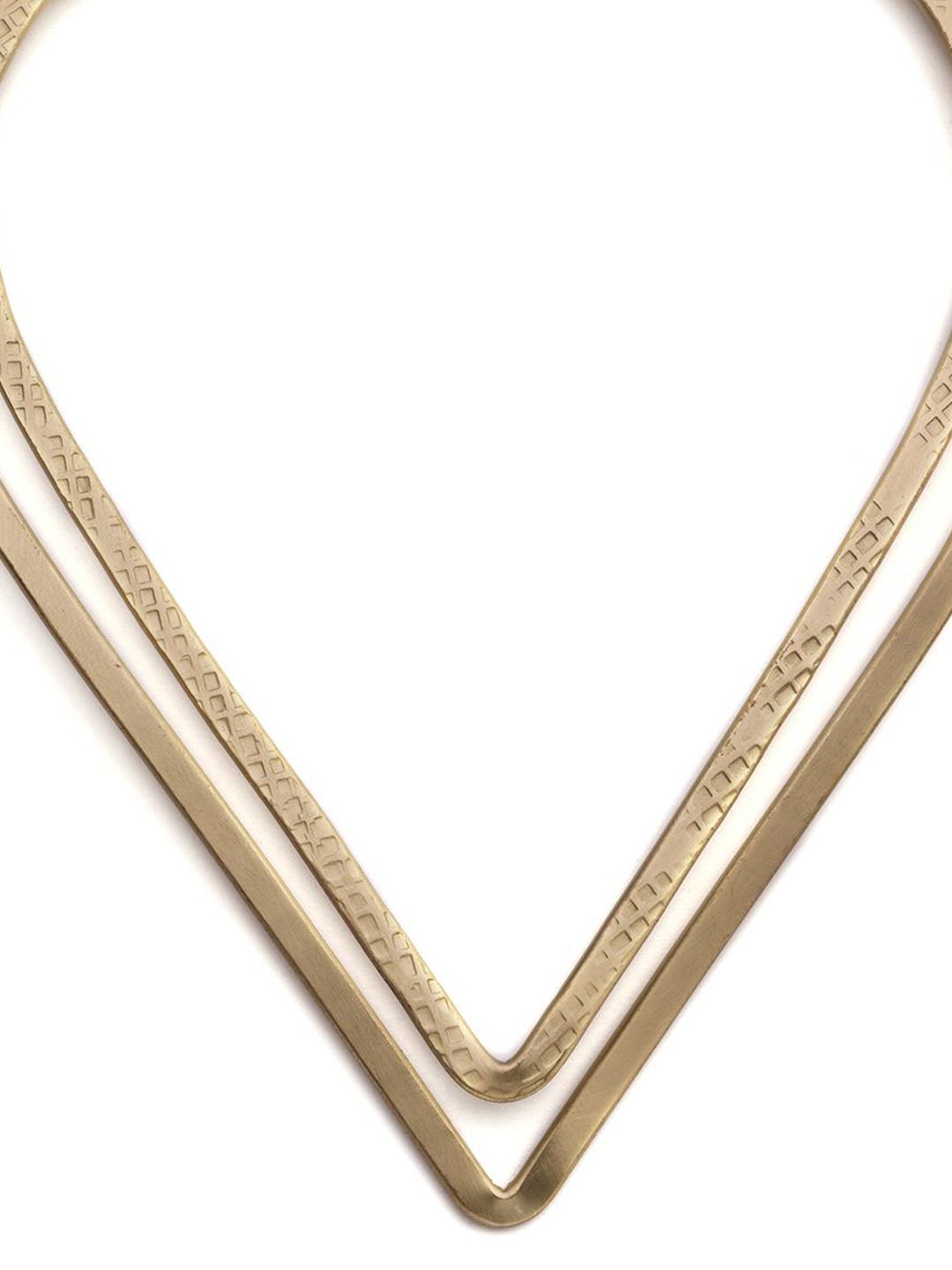 VOGUE PANASH Gold-Plated V-Shaped Necklace
