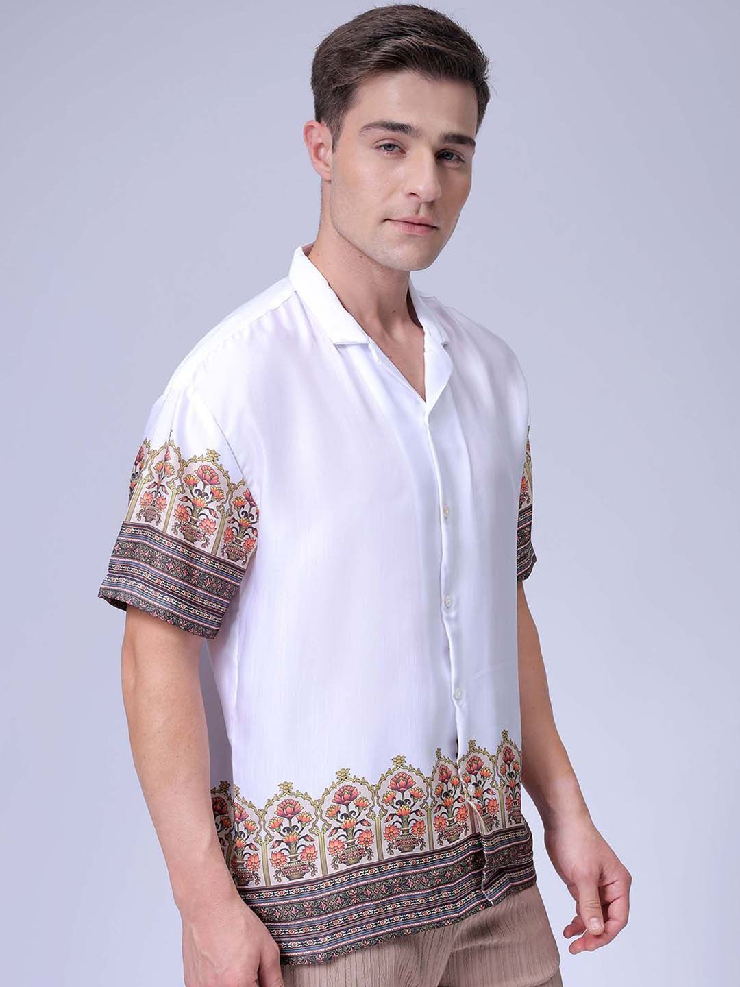 The Indian Garage Co Men Relaxed Fit Indie Printed Resortwear Shirt