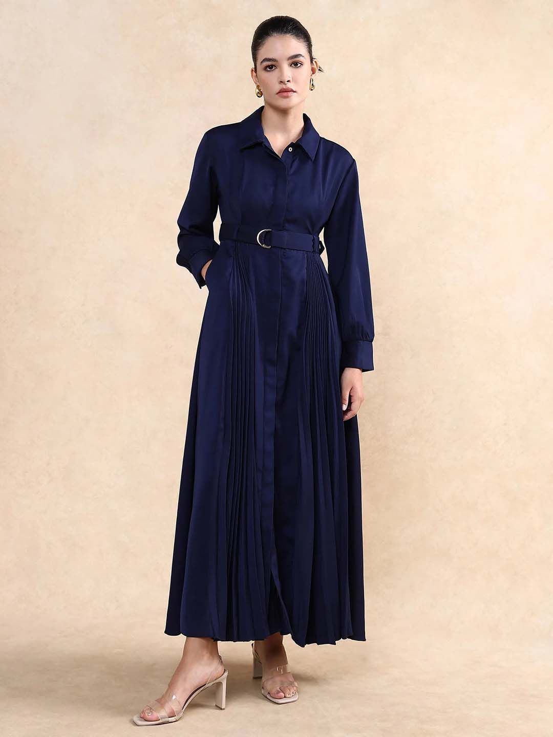 RAREISM Women Shirt Collar Maxi Dress