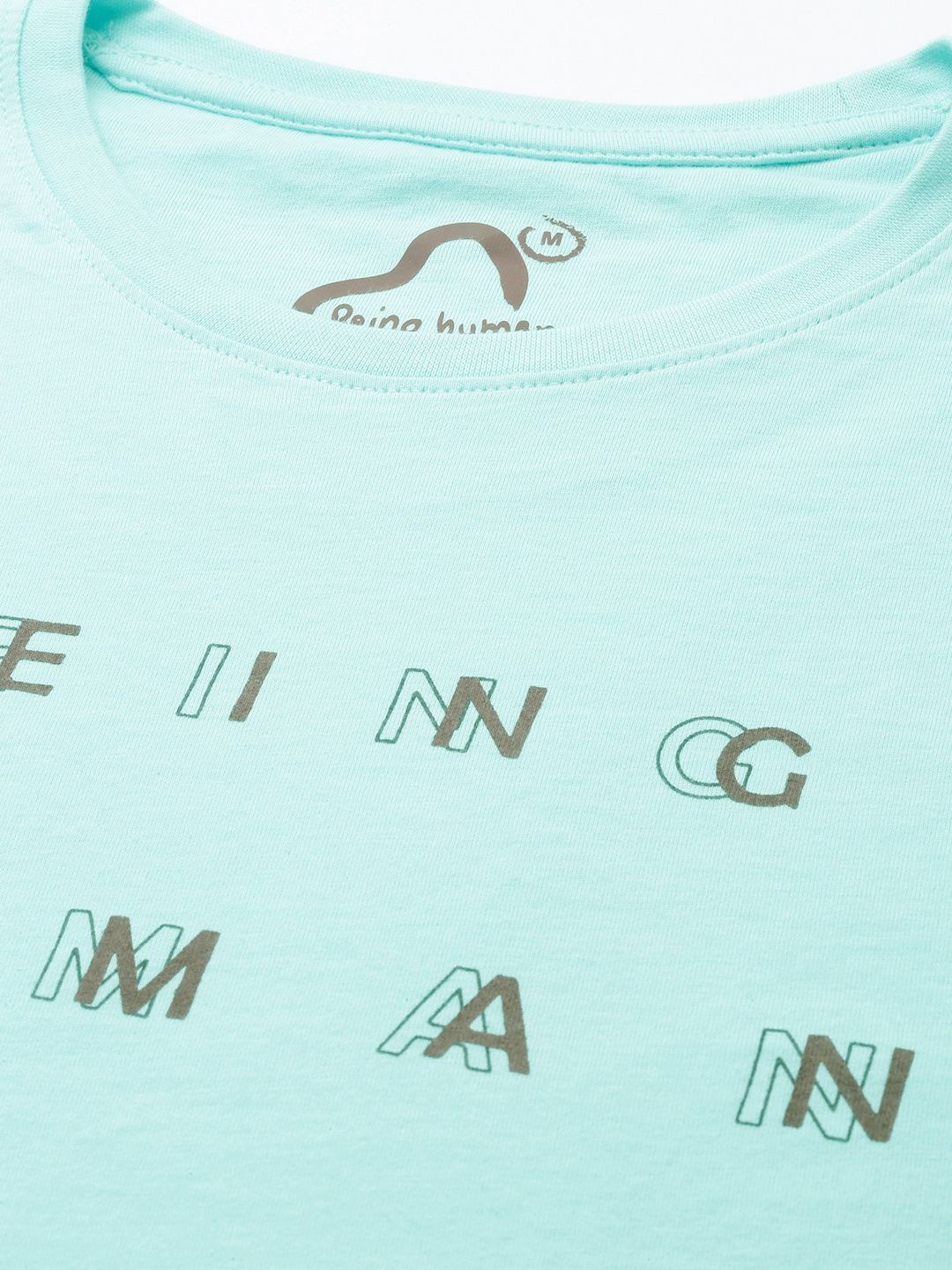 Being Human Typography Printed Pure Cotton T-shirt