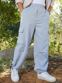 Campus Sutra Men Comfort Fit Mid-Rise Cargos Trousers