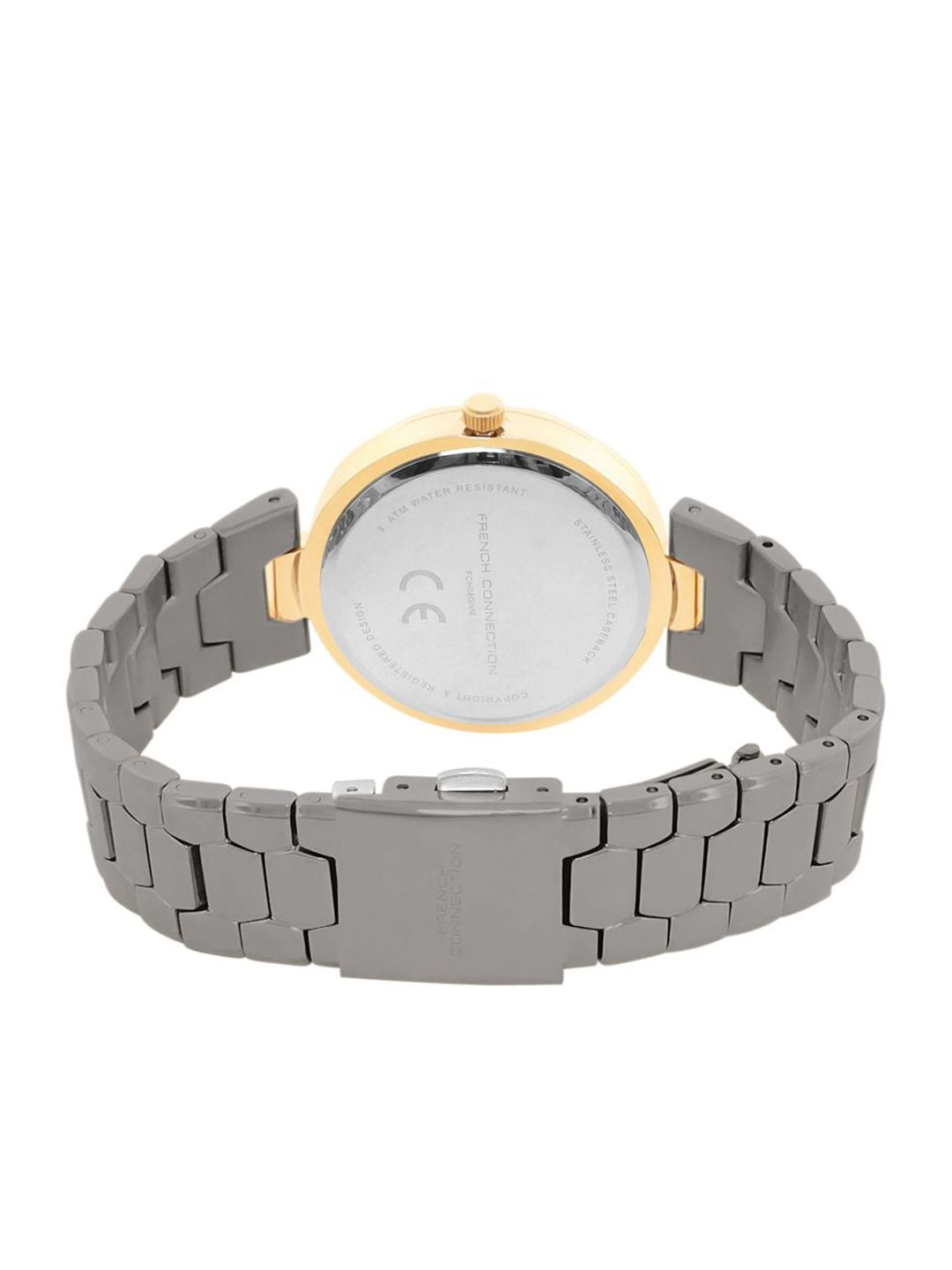 Sambungan Perancis Wanita Dial & Gelang Keluli Tahan Karat Tali Analog Watch FCH08GNM
