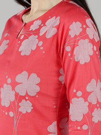 KALINI Women Floral Printed Keyhole Neck Kurta