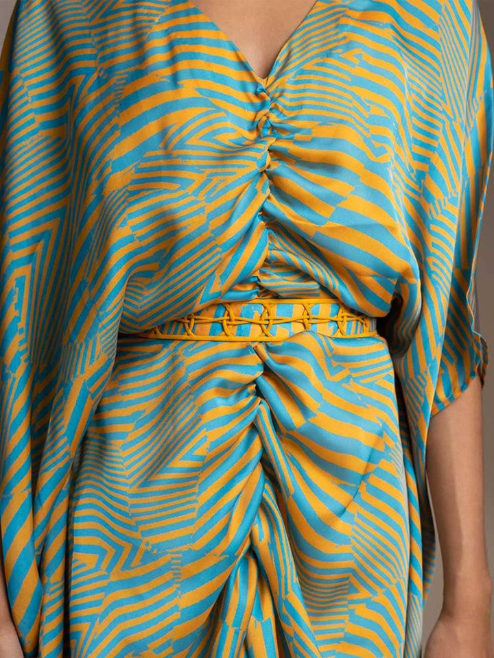Mamicha Animal Print Georgette A-Line Midi Dress